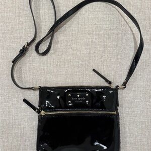 Kate Spade Glossy Black Crossbody Bag